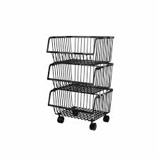 Metal kitchen storage carts with baskets. Vegetable Storage Cart Basket Stand 3 Tier Stainless Steel Kitchen Supplies Storage Basket Storage Cart Metal Mesh Rolling Cart China Storage Kitchen Rack Metal Kitchen Storage Basket Made In China Com