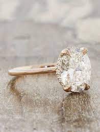 33 Unique Engagement Rings Brides Are Pinning Like Crazy Solitaire Engagement Ring Rose Gold Unique Engagement Rings Rose Gold Oval Diamond Engagement Ring