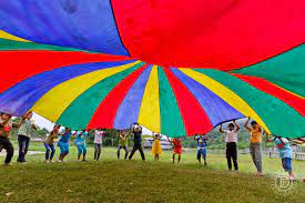 We Need One Of These For Festival Parties Parachute Games For Kids Parachute Games Picnic Games For Kids