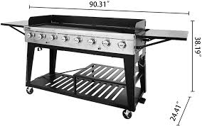 Royal gourmet propane gas grill. Buy Royal Gourmet 8 Burner Gas Grill 104 000 Btu Liquid Propane Grill Independently Controlled Dual Systems Outdoor Party Or Backyard Bbq Black Online In Turkey B08twhq7yt