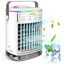 A mini air conditioner, also called a personal fan, can save the day in hot, sticky weather! Hisome Portable Air Conditioner Fan Personal Air Cooler Mini Air Conditioner With 4 Fan Speeds 7 Color Led Light Desktop Table Cooling Fan Evaporative Air Cooler Axgear Best Buy Canada