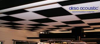 Polo Black Acoustic Ceiling Tiles Suspended Acoustic Panels