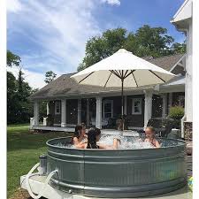 Eclectic Home Tour Tennessee Farmhouse Tour Backyard Stock Tank Pool Tank Pool