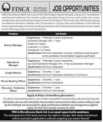 Students with minimum 16 or 14 years of education they require teller, cash officers in all cities of pakistan. Finca Latest Jobs Bank Jobs Finca Latest Jobs Bank Jobs Bank Jobs Job Newspaper Jobs