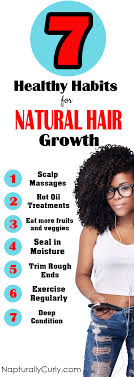 Great Habits To Grow Your Natural Hair Longer Natural Hair Styles Natural Hair Care Tips Healthy Natural Hair