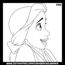 Show your kids a fun way to learn the abcs with alphabet printables they can color. Disney Coloring Page Belle Profile By Disneyrebelworks On Deviantart