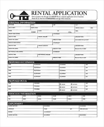 Apartment Application Form Application Form Rental Application Application