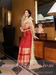 The Red One Thai Silk Dresses Thai Wedding Dress Cambodian Wedding Dress