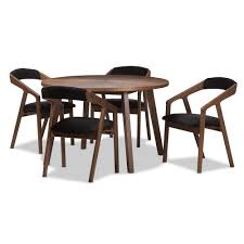 Our dining chairs vary wildly in style and color, so no matter what look you're going for, be it a country kitchen, retro 50's. Wendy 5pc Mid Century Modern Fabric Oak Finished Round Dining Table Chairs Set Ebay