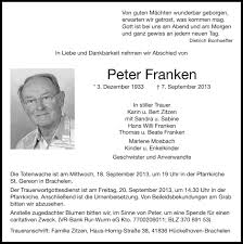 Unterwegs mal eben den kontostand abrufen oder noch schnell eine dringende überweisung erledigen? Traueranzeigen Von Peter Franken Aachen Gedenkt