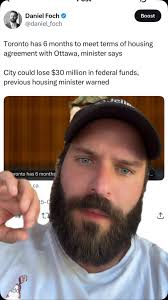 Toronto has 6 months to meet terms of housing agreement with Ottawa,  minister says, City could lose $30 million in federal funds, previous  housing minister warned