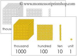 Golden Bead Control Chart Masters Montessori Math