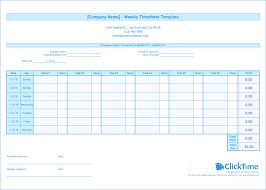 4 tips for creating a vacation tracker. Weekly Timesheet Template Free Excel Timesheets Clicktime