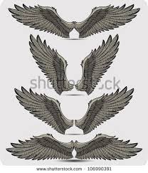 Wings Set Vector Illustration Flugel Tattoo Rucken Flugel Tattoo Nacken Tattoo