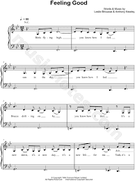 Check spelling or type a new query. Nina Simone Feeling Good Sheet Music Easy Piano In G Minor Transposable Download Print Sku Mn0129074