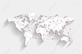 Free vector map all cities for designers and graphics arts. Airport And Airplane Routes On White World Map Vector Illustration Eps 10 File Royalty Free Cliparts Vectors And Stock Illustration Image 124734729