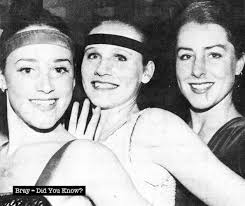 Swinging through the ages 25 years ago at the 1993 'century of fashion'  show in Bray Town Hall were, (L-R): Liz Synnott, Sinead Hearns and Debbie  Johnstone. (Image courtesy Bernie M.).