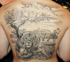 Lion Family Back Tattoo By James Tattooart Tattoomagz Com Tattoo Designs Ink Works Gallery Tattoo Desi Nature Tattoos Lion Tattoo Lion Shoulder Tattoo