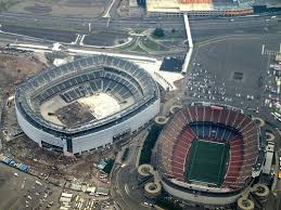 The yankees, the dodgers and the giants. Old And New Giants Stadium In Nj New York Giants Football New York Football Metlife Stadium