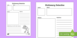 Check spelling or type a new query. Dictionary Detective Worksheet Teacher Made