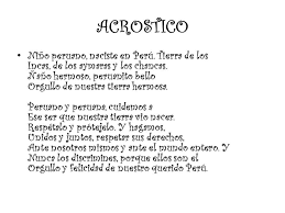 El día de la tierra que se instauró en 1970 en los ee.uu. D Acrostico Nino Peruano Naciste En Peru Tierra De Los Incas De Los Aymaras Y Los Chancas Nano Hermoso Peruanito Bello Orgullo De Nuestra Tierra Ppt Descargar