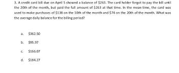 One of the most persistent credit card myths is 6. Answered 3 A Credit Card Bill Due On April 5 Bartleby