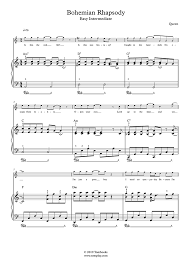 ♫ this is a step by step piano tutorial on how to play the 1st section intro to bohemian rhapsody by. Piano Sheet Music Bohemian Rhapsody Easy Intermediate Level Solo Piano Queen