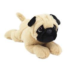 Sesli Yatan Pug Kopek Pelus 28 Cm Toyzz Shop
