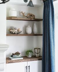 Coastal Shelf Decor Ahousebythelakeinteriors Lmcrenovations Tiffanyringwald Bookshelves Officedecor Openshelving Coastalho Shelves Shelf Decor Decor