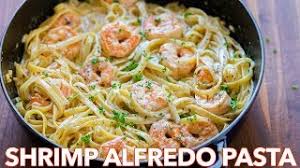 Cook, turning shrimp after 30 seconds, until only slightly pink, about 1 minute. How To Make Creamy Shrimp Alfredo Pasta 30 Minute Meal Youtube