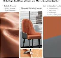 Wisfor Microfiber Leather Dining Chairs Set Of 2 Upscale