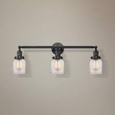 Small Bell 30 W Matte Black 3 Light Adjustable Bath Light 65g07 Lamps Plus