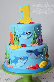 1st Birthday Baby Shark Smash Cake Ideas Baby Shark Cake By K Noelle Cakes Boy Birthday Cake Birthday Party Cake Shark Themed Birthday Party
