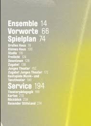 Spielplan // ausstellungen // festivals // anfahrt // kartenreservierung. Ensemble 14 Vorworte 66 Spielplan 74 Service Theater Ingolstadt