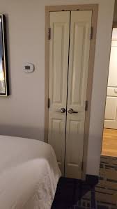 Modern type hotel closet doors. These Extremely Narrow Double Doors To The Closet In My Hotel Room Mildlyinteresting