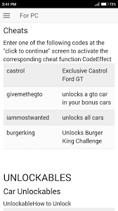 Cheatcodes.com has all you need to win every game you play! Cheat Code For Nfs Need For Speed Most Wanted Game Pour Android Telechargez L Apk