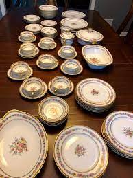 This pattern was made ca 1948 to 2011 and has a chintz floral pattern on a white background with a worcester dining furniture cool furniture fine china dinnerware painted cups hand painted flower bowl china patterns. Incredible Full Set Of Antique Limoges Floral Dinnerware Serving 24 Karat Gold Trim R C Limoges Raynaud Made In France Dinnerware Antiques Limoges