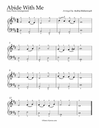 Free Piano Arrangement Abide With Me Easy Beginner Music Theory Piano Hymn Sheet Music Free Piano