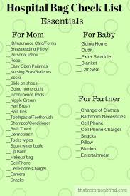 Printable Checklist Birth Plans For First Time Moms What You Really Need In Your Hospital Bag That Common Bond In 2020 Hospital Bag Breastfeeding Delivery Bag Checklist