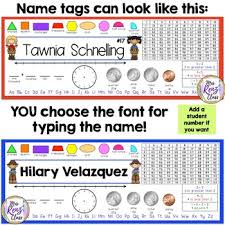 Desk Name Tags Western Theme Editable Name Plates For Younger Students