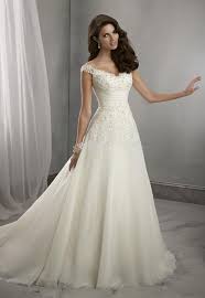 Click To Buy Simple And Decent Beach Wedding Dress Romantic Appliques Country Wedding Dress Organza Ivory Lace Wedding Dress Boho Wedding Dress Bohemian