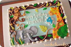 Jungle Theme Sheet Cake Baby Shower Sheet Cakes Birthday Sheet Cakes Baby Shower Cakes