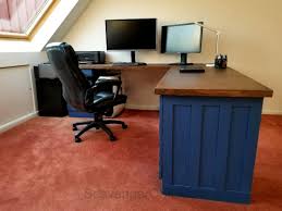 L shaped office desk with filing cabinet. File Cabinet L Shaped Desk Scavenger Chic