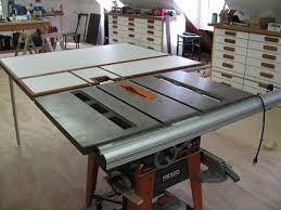 Outfeed Table For Ridgid Ts3650 Or Ts3660 Homemade Tables Tablesaw Outfeed Table Easy Woodworking Projects