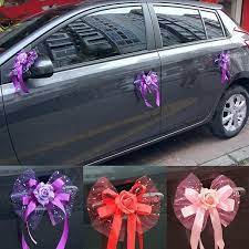 new wedding car decoration door handles rearview mirror diy flower bouquet wedding car decorations wedding car car decorations diy