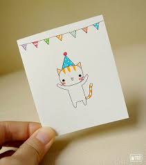 Birthday Card Drawing Ideas For Friend Small Card Birthday Card Drawing Cat Birthday Card Creative Birthday Cards