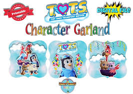 Printable Disney Tots Character Garland Digital File Only Disney Tots Printable S Disney Tots Banner Disney Tots Disney Junior Birthday Tot Birthday Cake Toppers