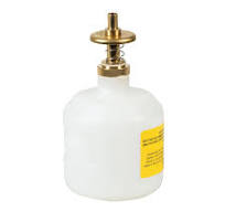 8 Ounce Plastic Dispensing Can, Brass Dispenser Valves, Translucent, White  - 14005
