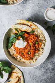 Slow Cooker Sweet Potato And Lentil Tikka Masala Vegan Recipe Vegetarian Slow Cooker Recipes Slow Cooker Vegetarian Vegan Slow Cooker Recipes