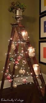 Vintage Ladder Tree Alternative Christmas Ladder Christmas Tree Christmas